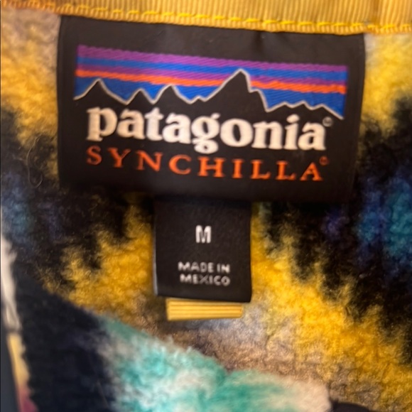 Patagonia Synchilla Snap t Timber Twist Multicolor Fleece Pullover size med - Picture 4 of 9